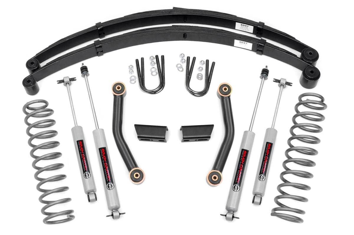 Jeep Cherokee Suspension Lift Kit - Rough Country - Series II, RR Springs - '85-'01